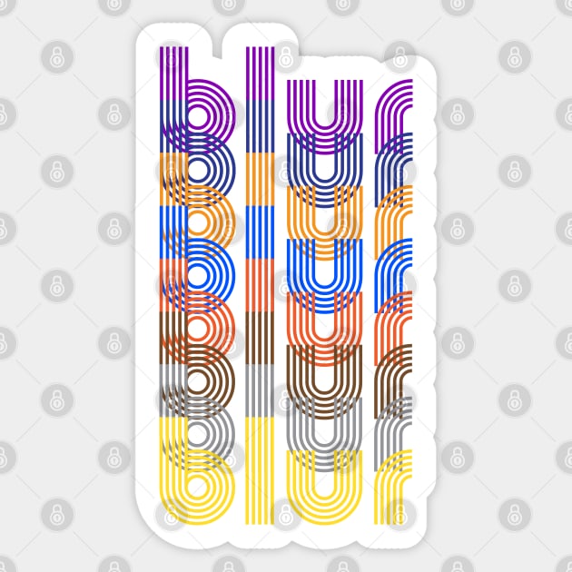 Blur Album Colours Repeating Print Sticker by MonkeyButlerDesigns